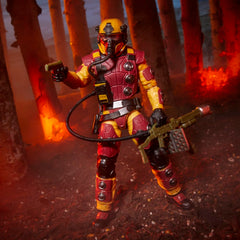 Flamethrower accessory paired with hose for dramatic battle-ready poses.