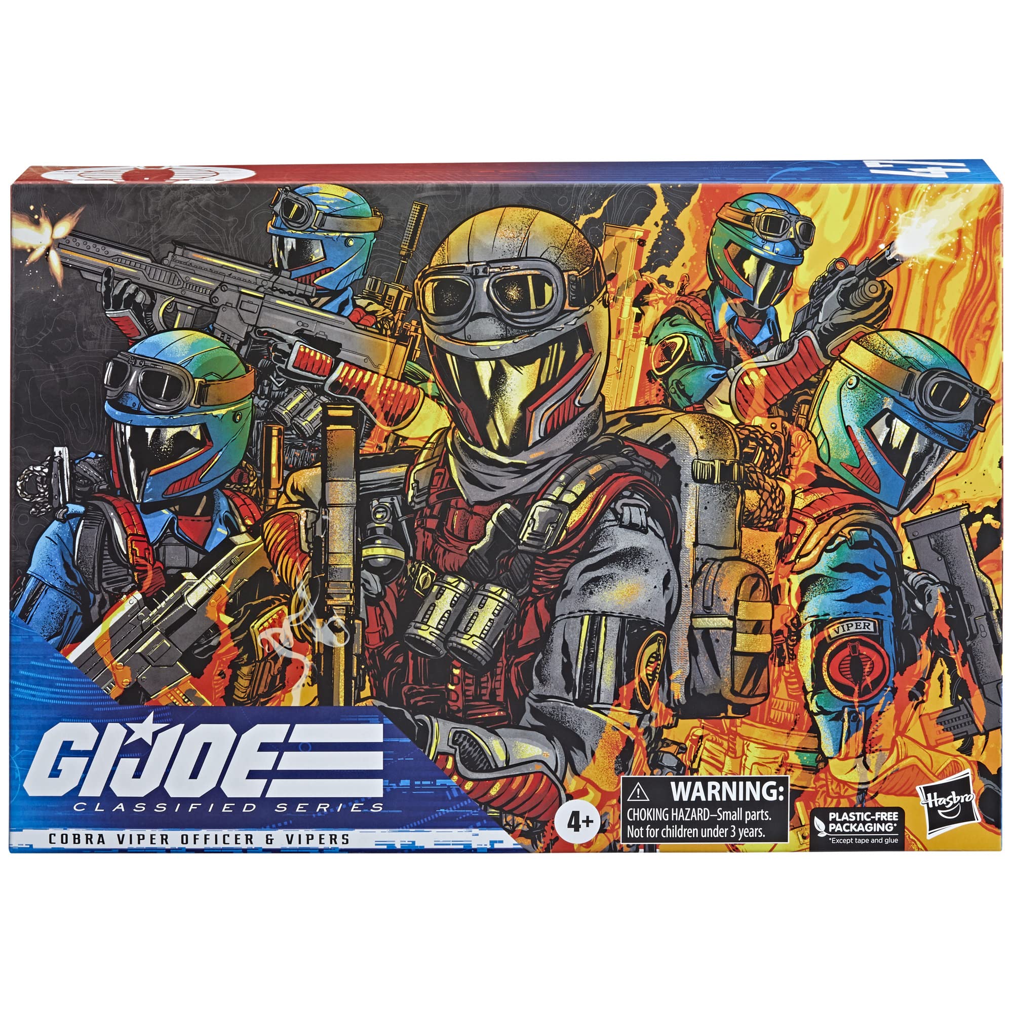 G.I. Joe Cobra Viper foot soldier figure with detailed armor and weapons.