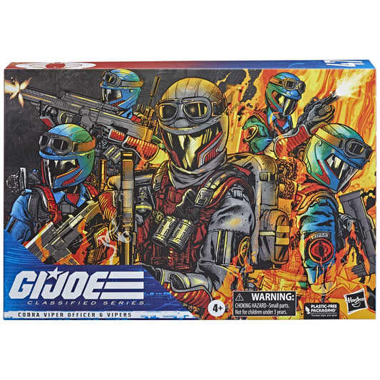 G.I. Joe Cobra Viper foot soldier figure with detailed armor and weapons.