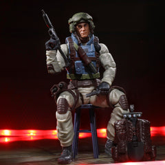 Helmet and goggles arranged for authentic airborne gear reference