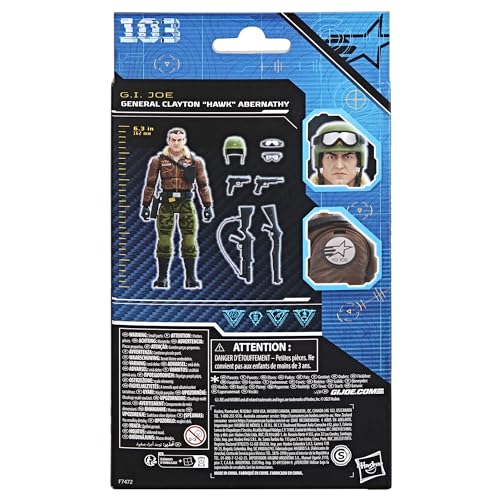 G.I. Joe General Hawk Abernathy action display ideal for shelf dioramas.