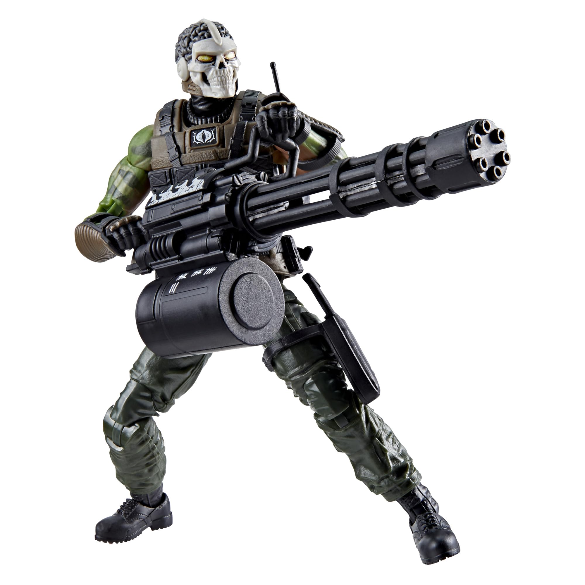 Grim Viper with backpack and knives for action ready posing.