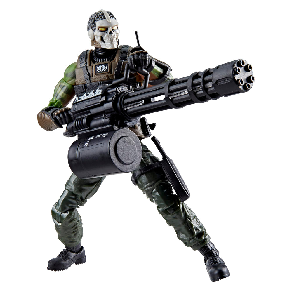 Grim Viper with backpack and knives for action ready posing.