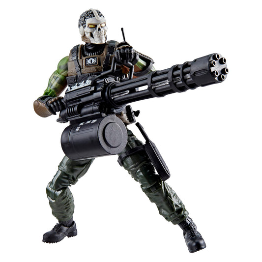 Grim Viper with backpack and knives for action ready posing.