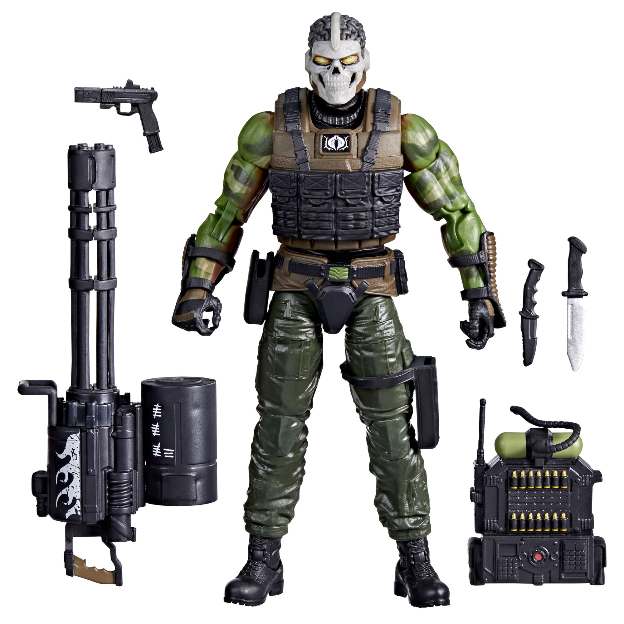 G I Joe Grim Viper front view with poseable joints and premium detailing.