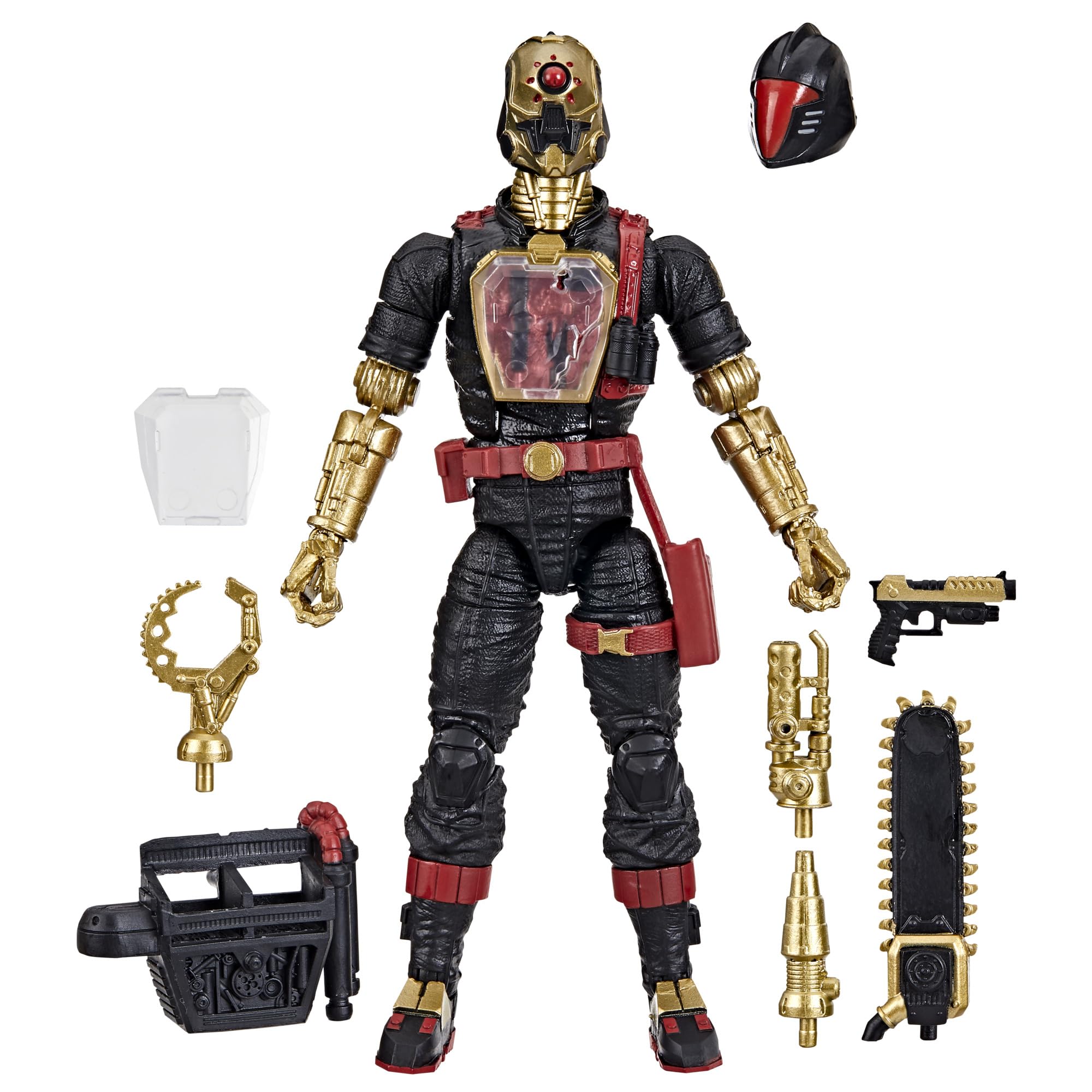 G.I. Joe Classified Iron Grenadier B.A.T. front view highlights poseable joints for dynamic display.