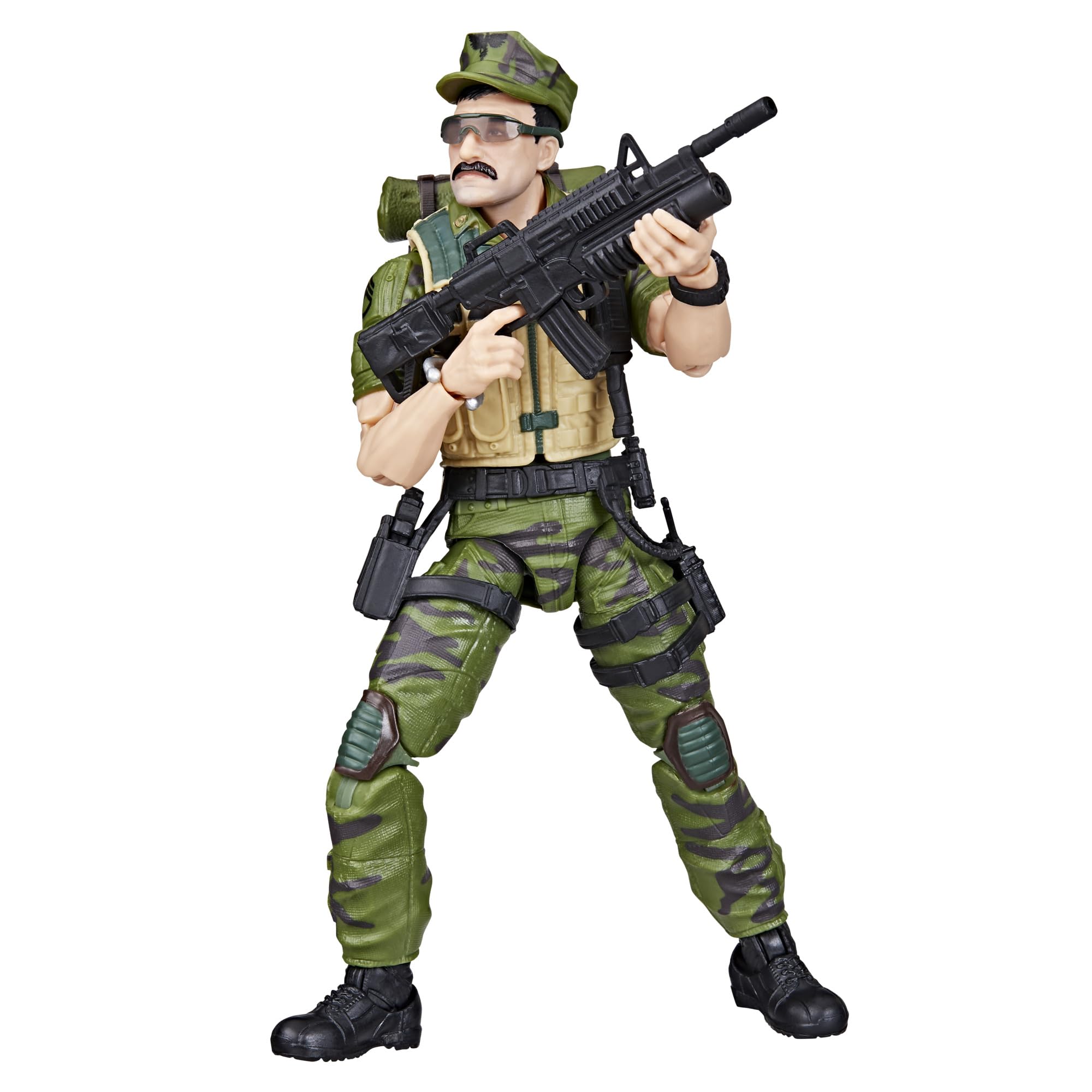 G.I. Joe Leatherneck pose-diorama setup for scene-building.