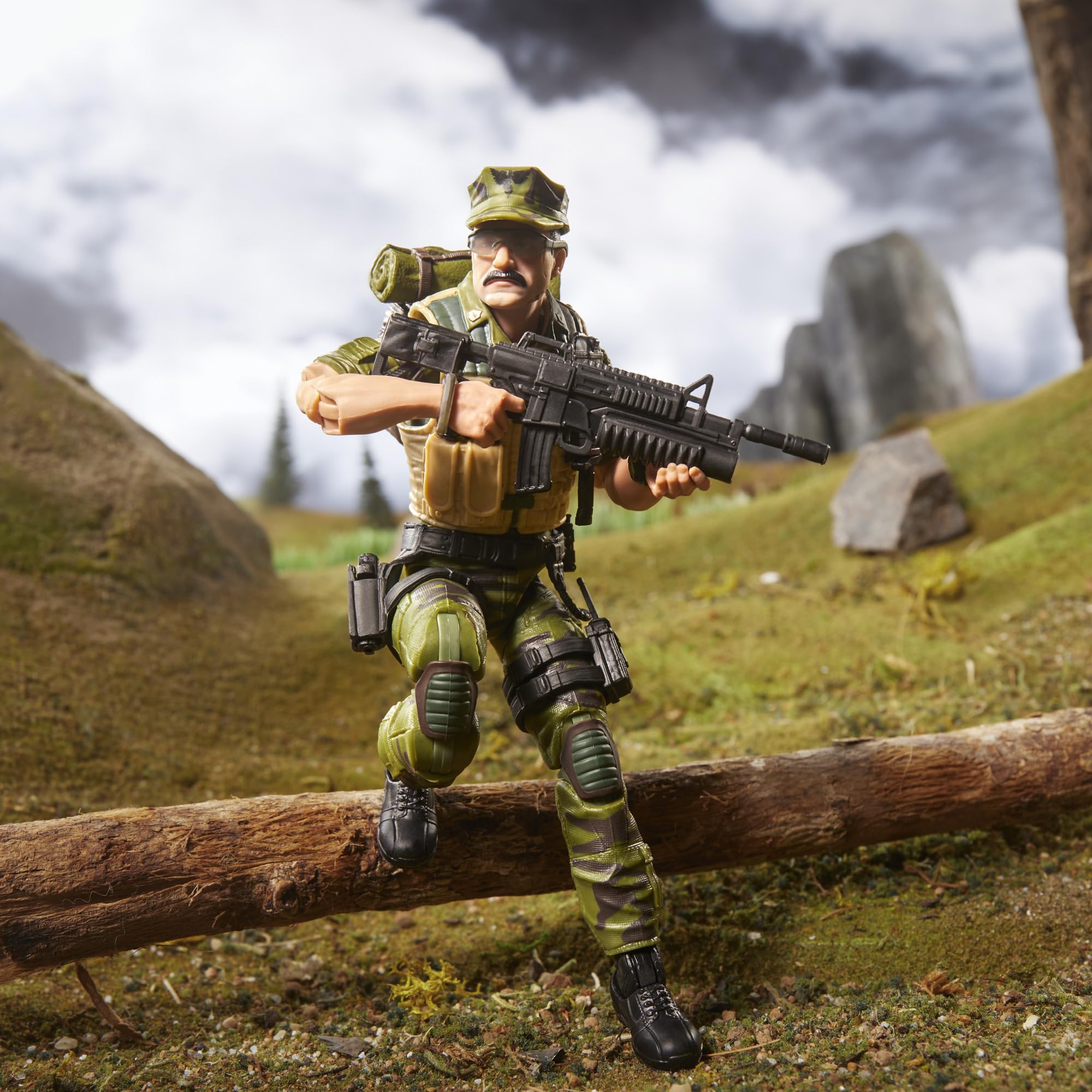 G.I. Joe Leatherneck with rucksack ready for field-diorama displays.