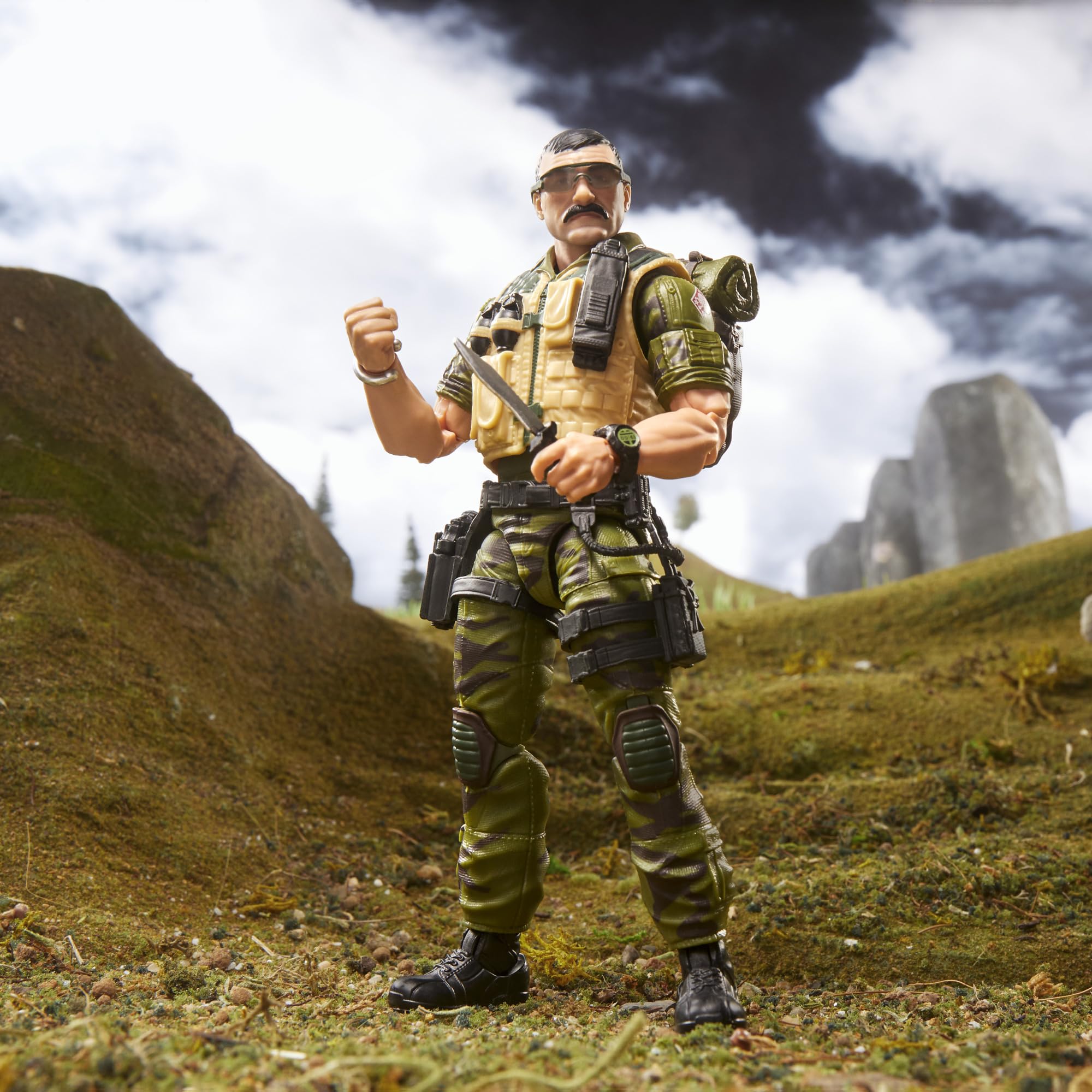 G.I. Joe Leatherneck wearing sunglasses for authentic display style.