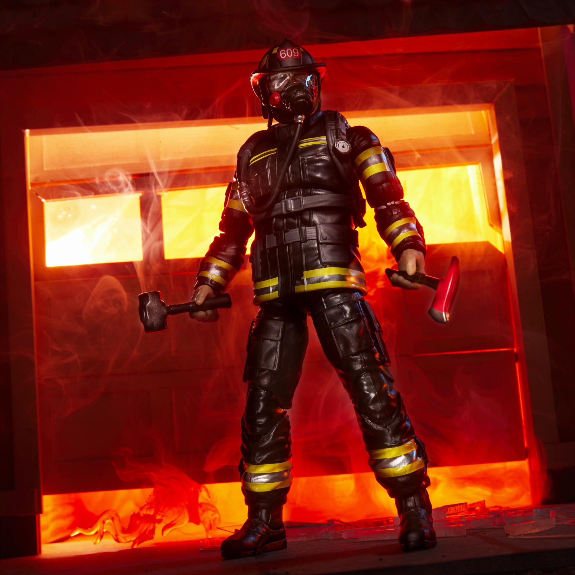 GI Joe Classified Legacy helmet and mask detail authentic firefighter gear