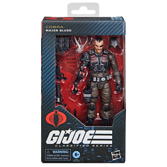 G.I. Joe Major Bludd helmet accessory enhances authentic military display.