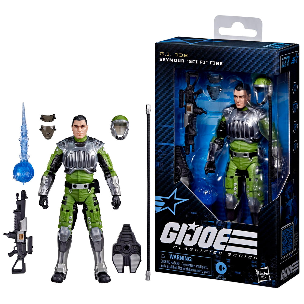 Seymour Sci-Fi Fine removable helmet reveals changing headgear for varied looks.