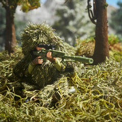 G.I. Joe Classified Sniper backpack and gear for organized display.