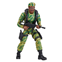 Removable beret on Sgt. Stalker for retro styling and authenticity