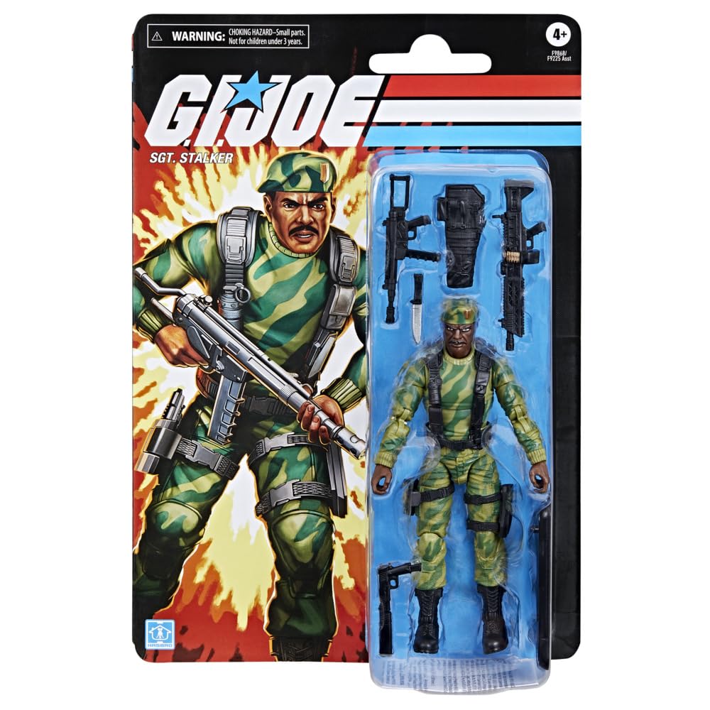 G.I. Joe Sgt. Stalker weapon accessories showcased for authentic display