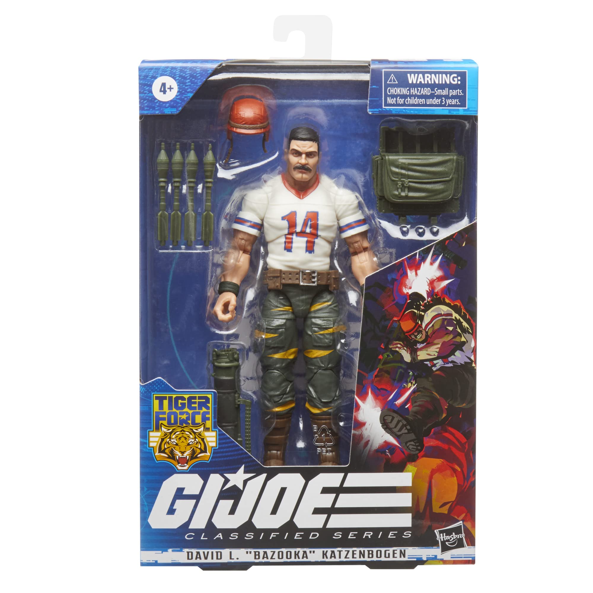 G.I. Joe Classified Tiger Force Bazooka figure poseability detail for easy action poses.