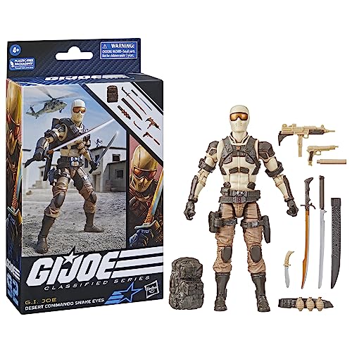 G.I. Joe Desert Commando Snake Eyes desert camouflage detailing on suit.