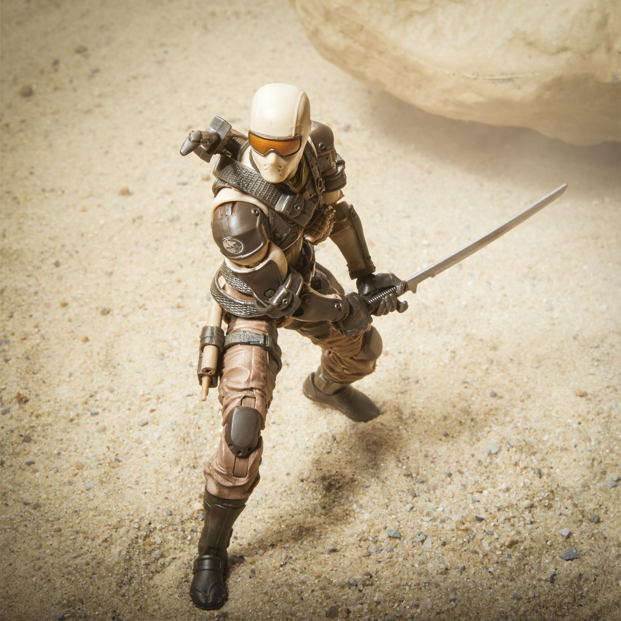 G.I. Joe Desert Commando Snake Eyes grenade bandolier for field gear realism.
