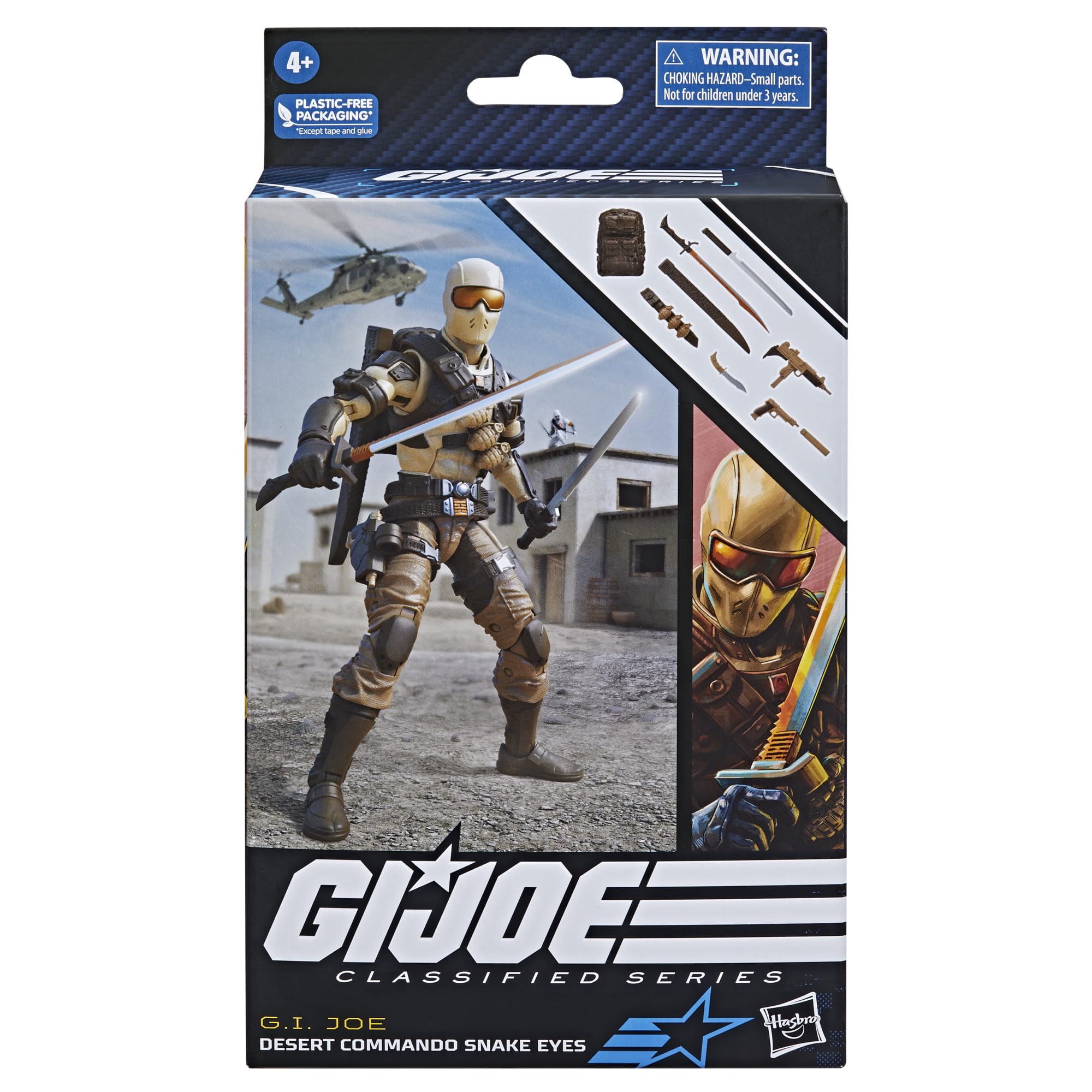 G.I. Joe Desert Commando Snake Eyes with scabbard for quick blade access.