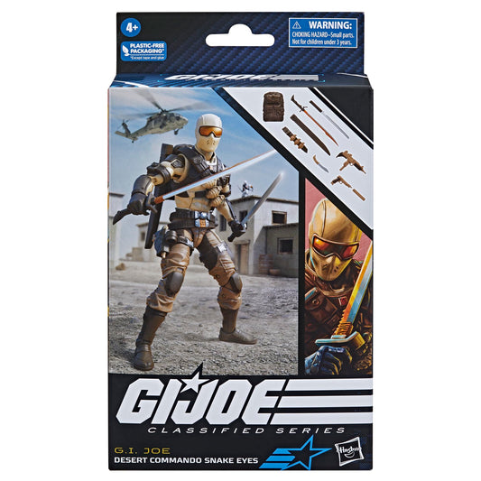 G.I. Joe Desert Commando Snake Eyes with scabbard for quick blade access.