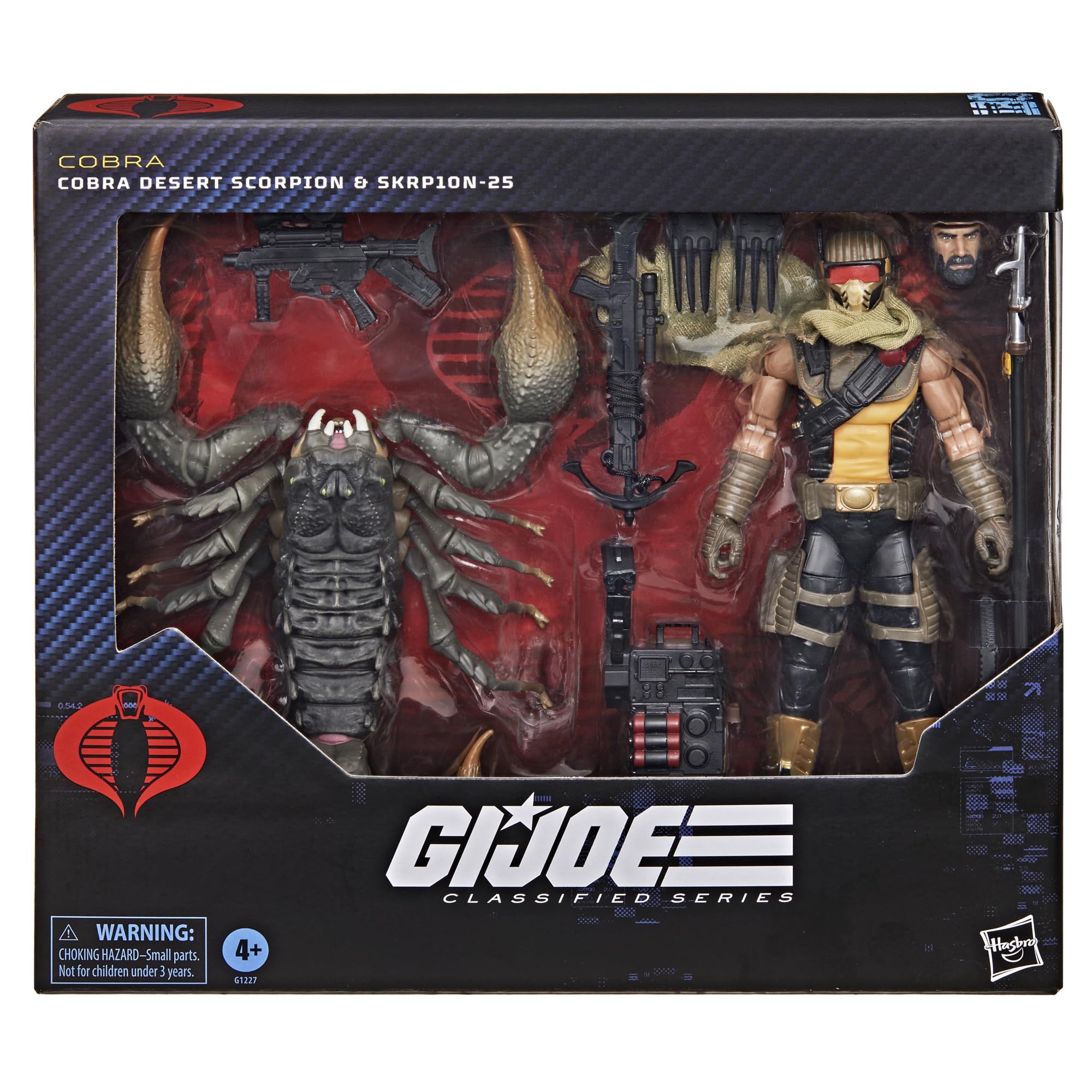 G.I. Joe Cobra Desert Scorpion backpack with cord for gear loadout.