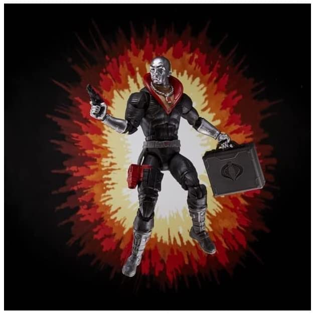 Destro figure detail in the G.I. Joe Classified line for display.