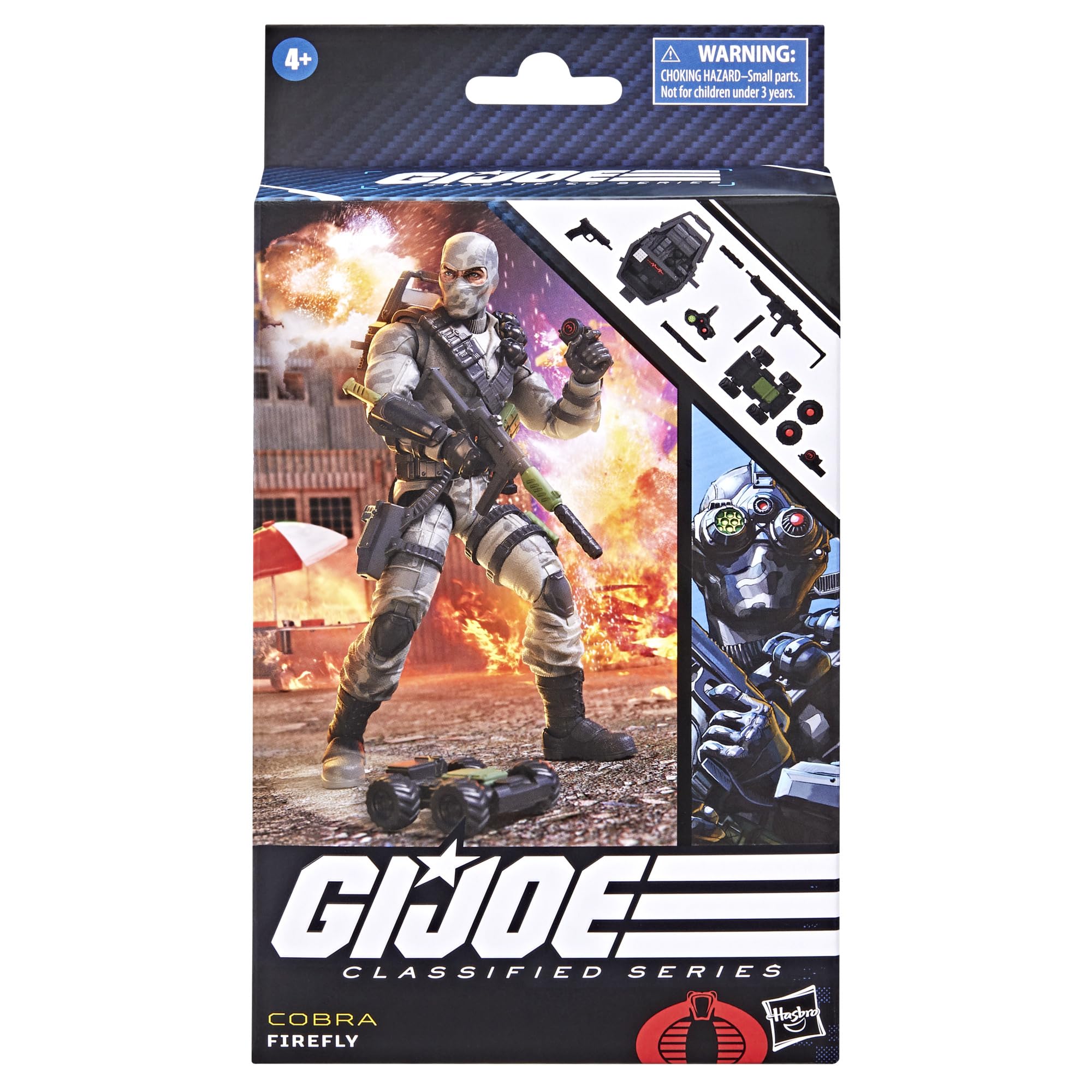 G.I. Joe Firefly goggles add authentic detail for action poses.
