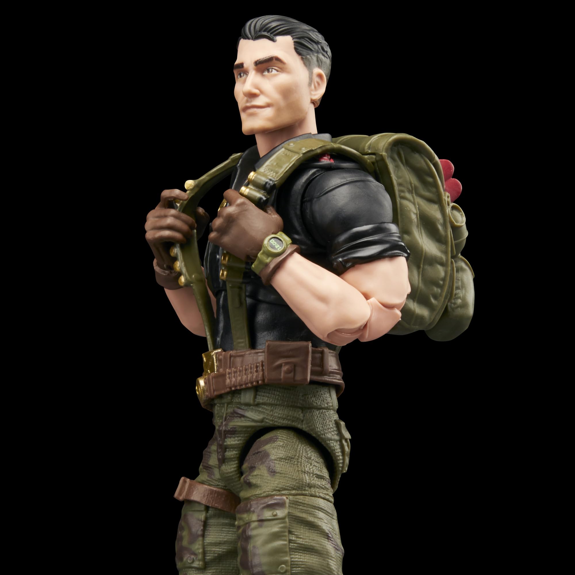 G.I. Joe Flint backpack and accessories for adventurous mission setups.