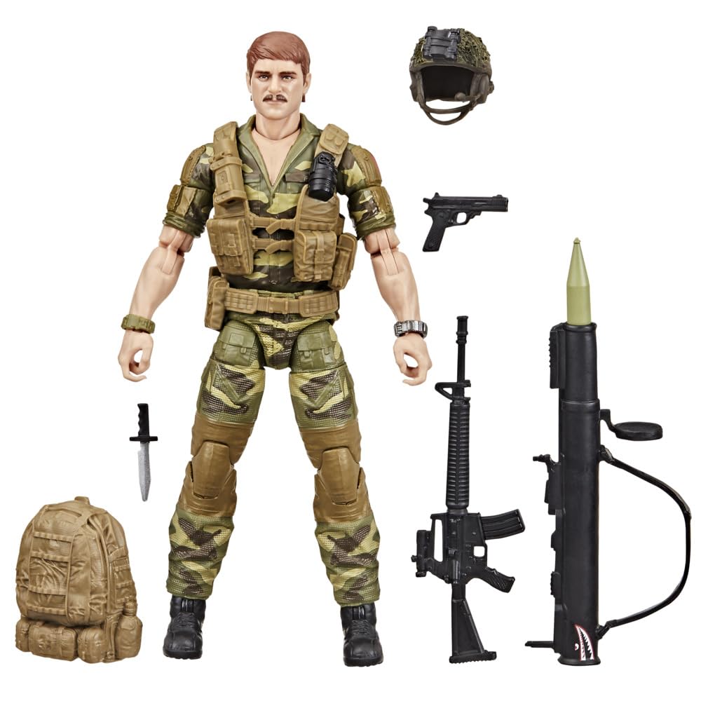 G.I. Joe Footloose helmet and knife gear for dynamic poses