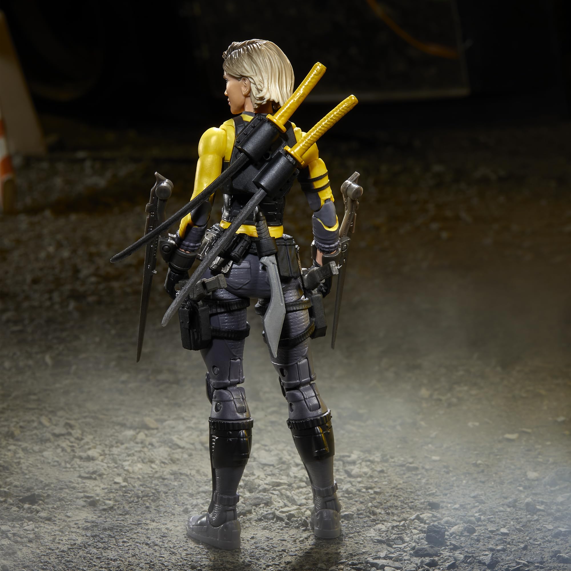 Helix weapon accessories shown with figure in display pose