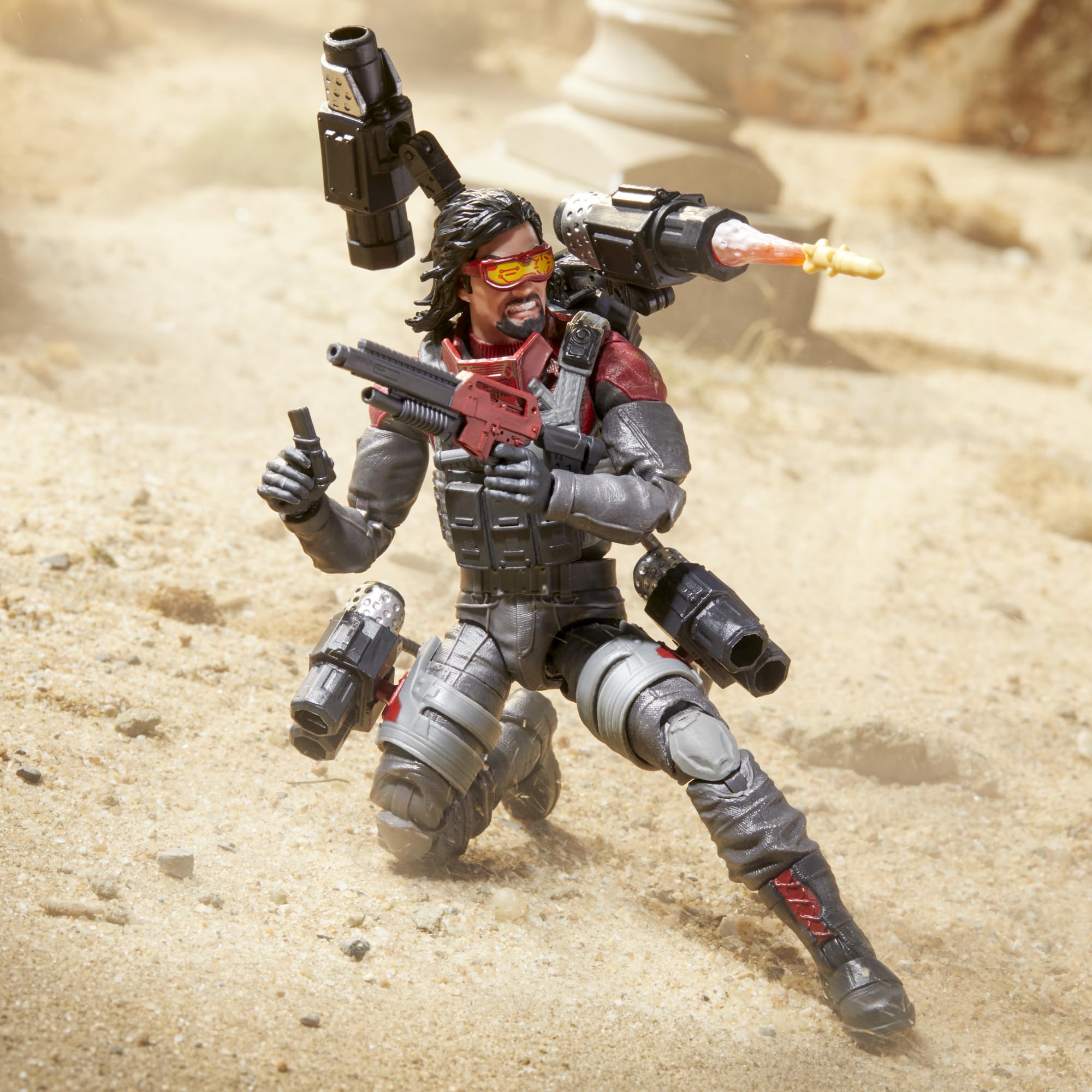 G.I. Joe Iron Grenadier Metal-Head with alternate hair and helmet options.