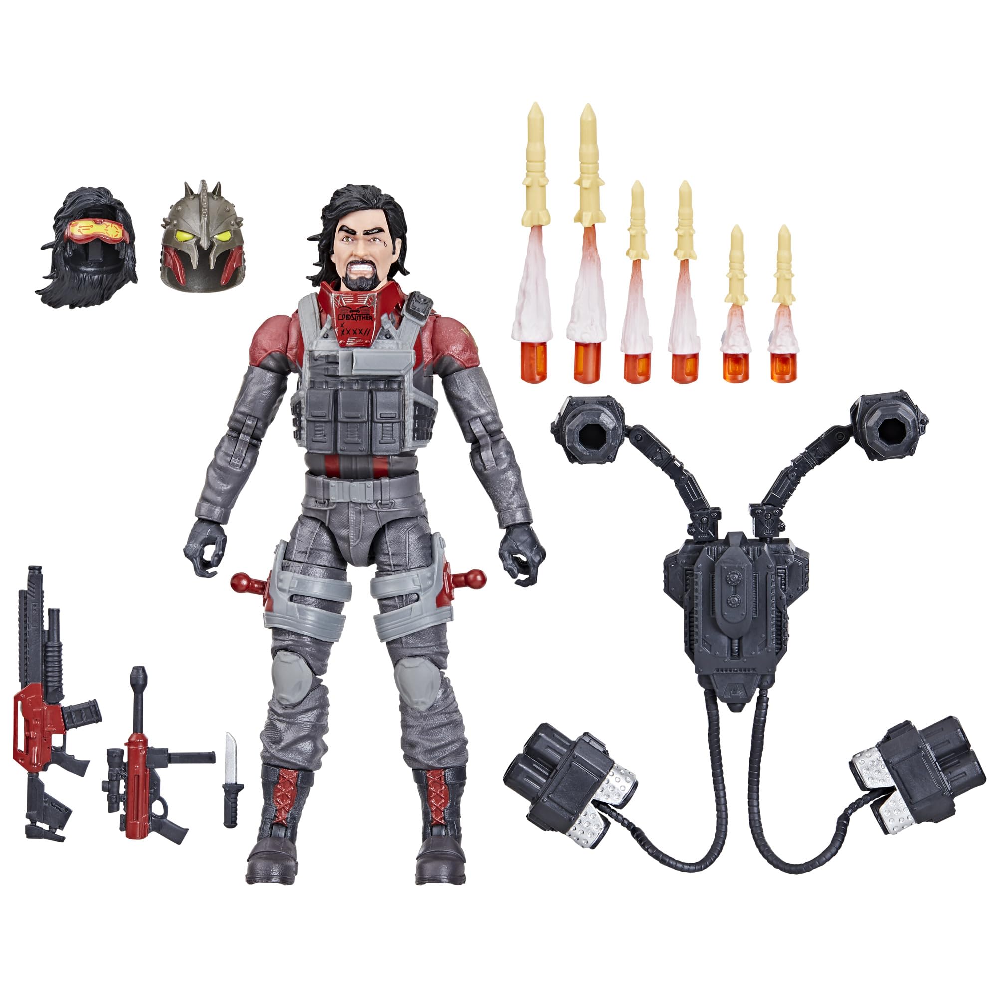 G.I. Joe Iron Grenadier Metal-Head front view for display and poseability.