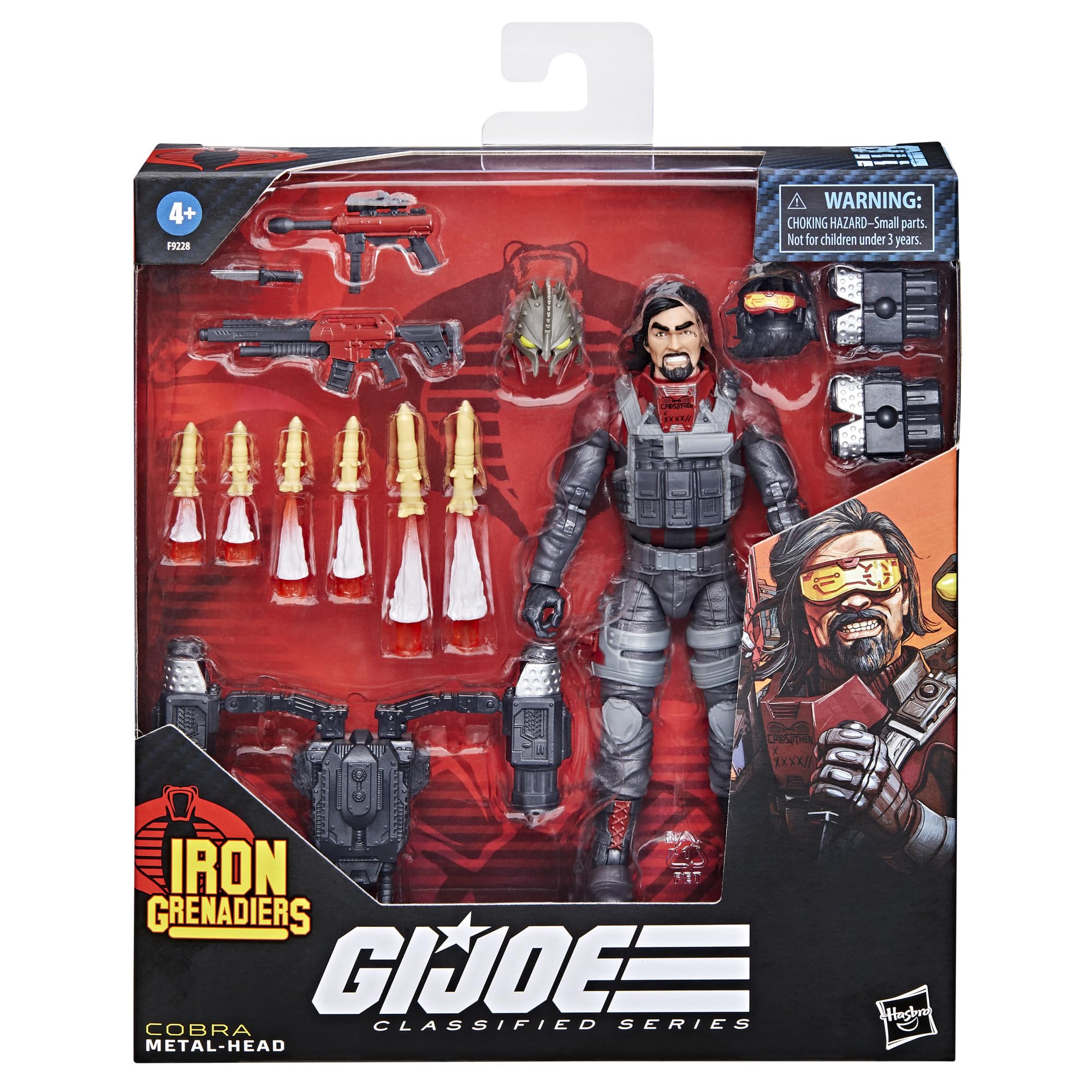 G.I. Joe Metal-Head figure in a ready-to-pose stance highlighting articulation.