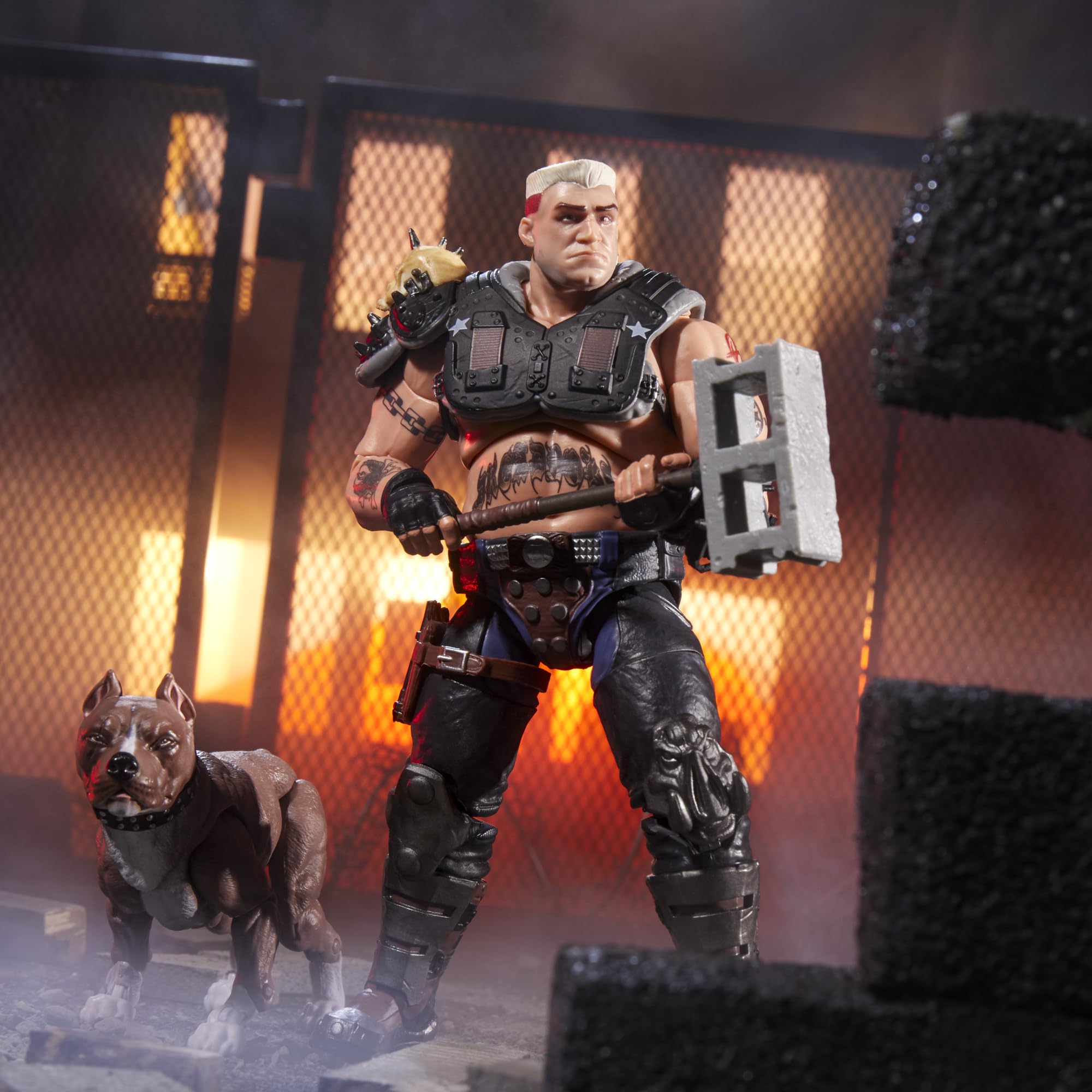 G.I. Joe Road Pig alternate head with missing teeth adds character for storytelling displays.