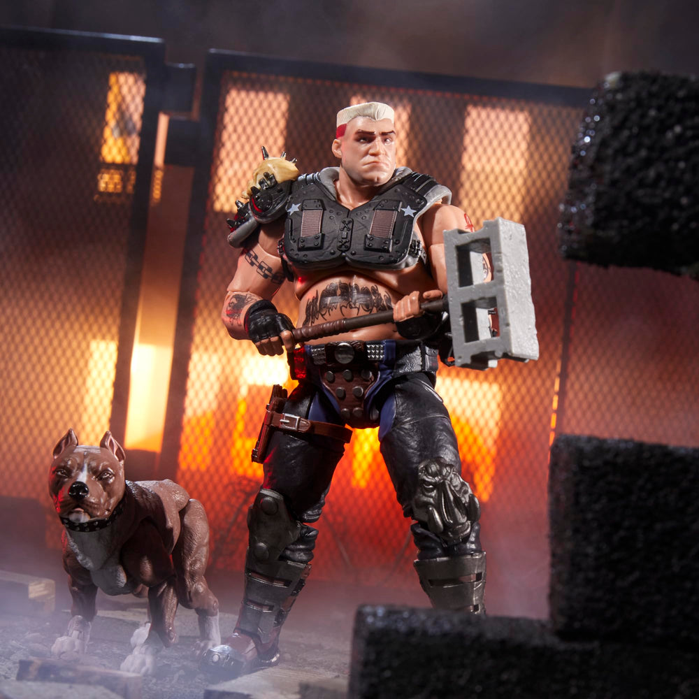 G.I. Joe Road Pig alternate head with missing teeth adds character for storytelling displays.