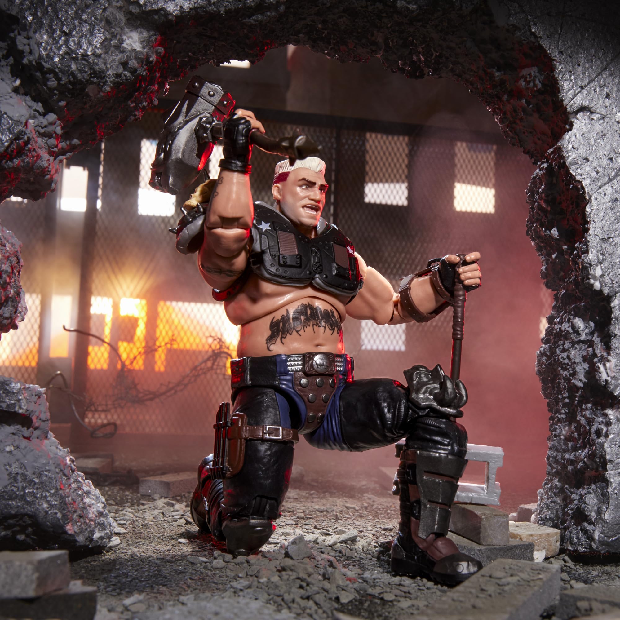 G.I. Joe Road Pig gas mask enhances battle-ready look and play possibilities.