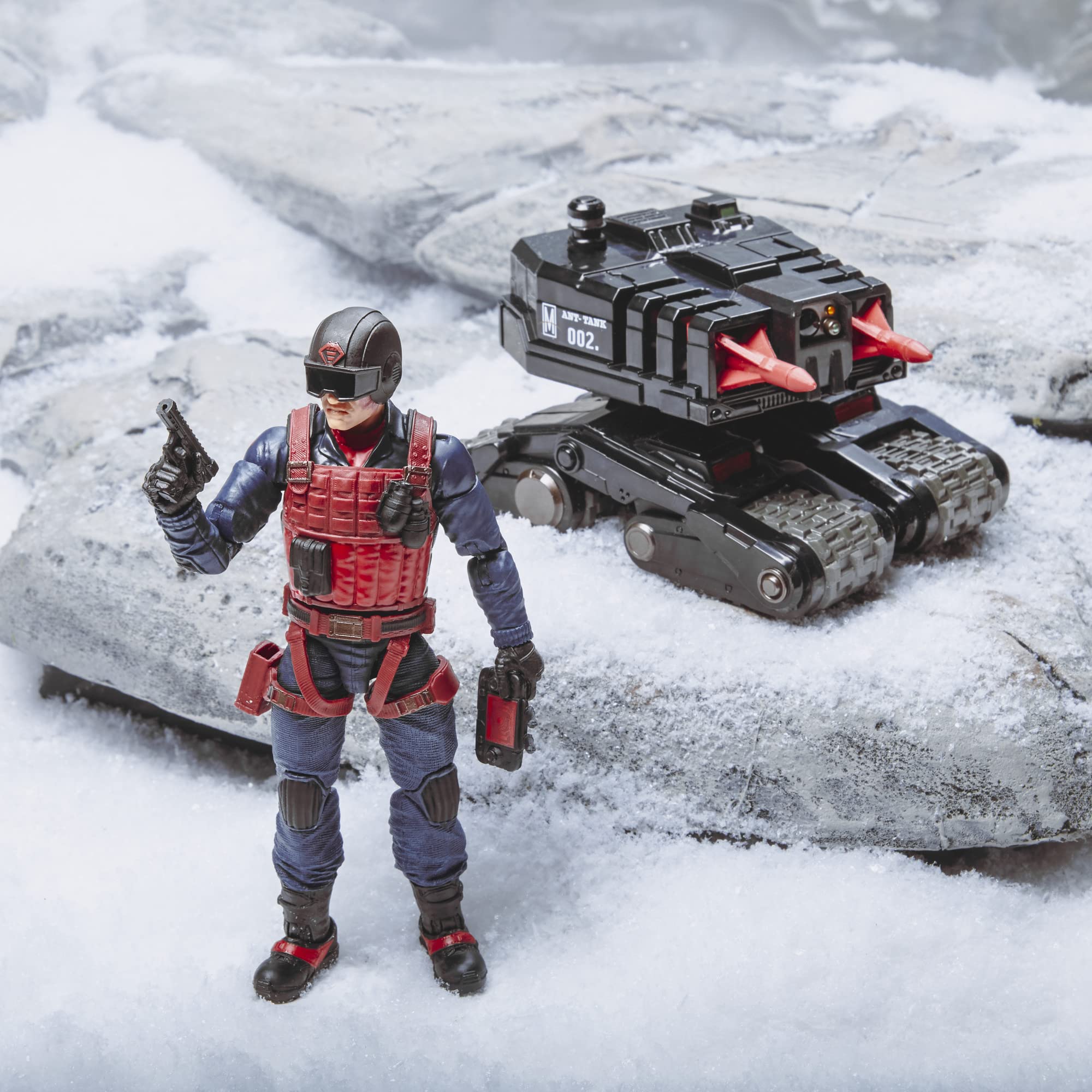 Blast effects add dramatic action moments to the scene.