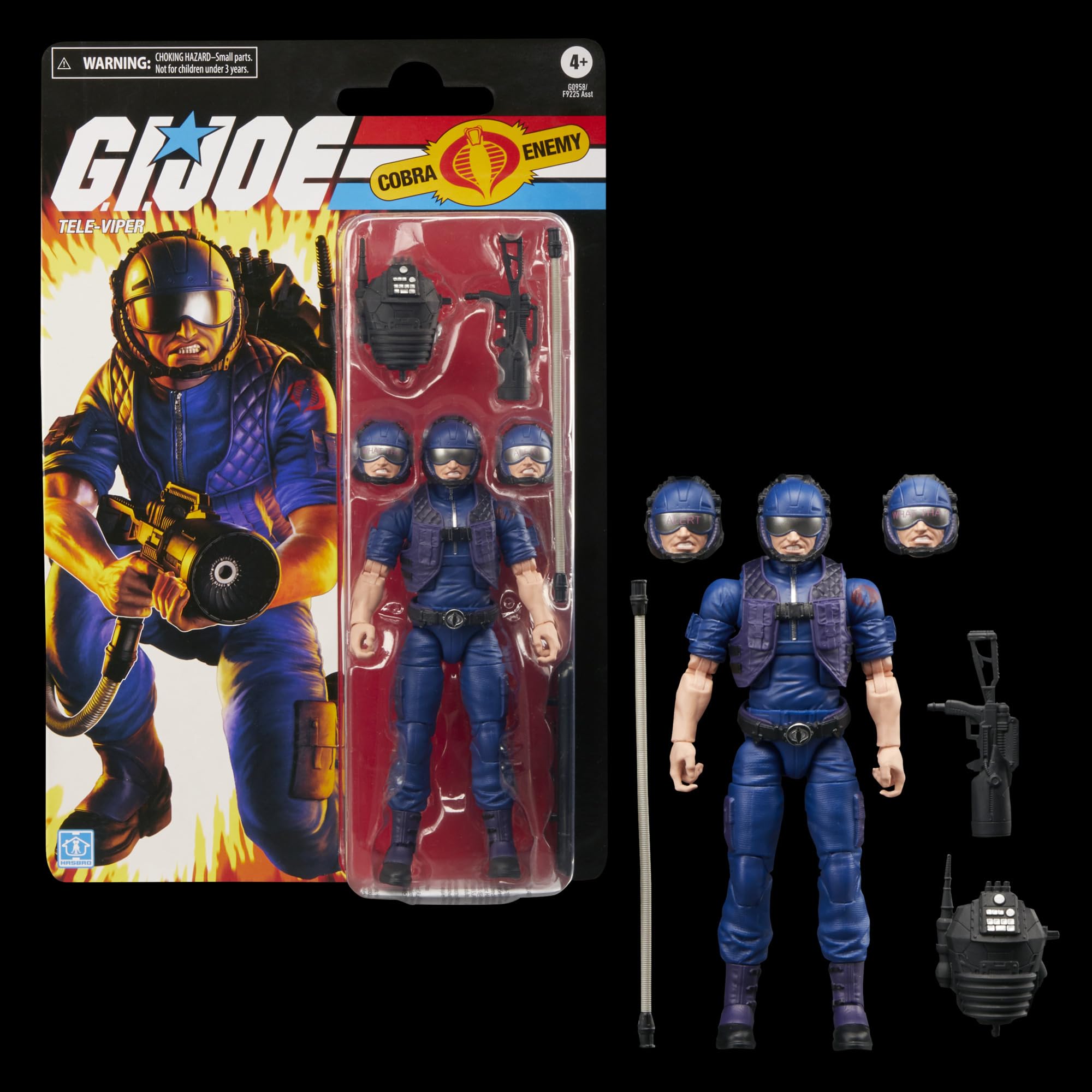 G.I. Joe Tele-Viper posed with accessories for dioramas and scenes.