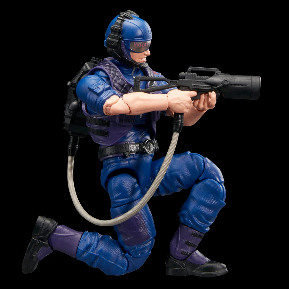 G.I. Joe Tele-Viper figure stand supports dynamic displays.