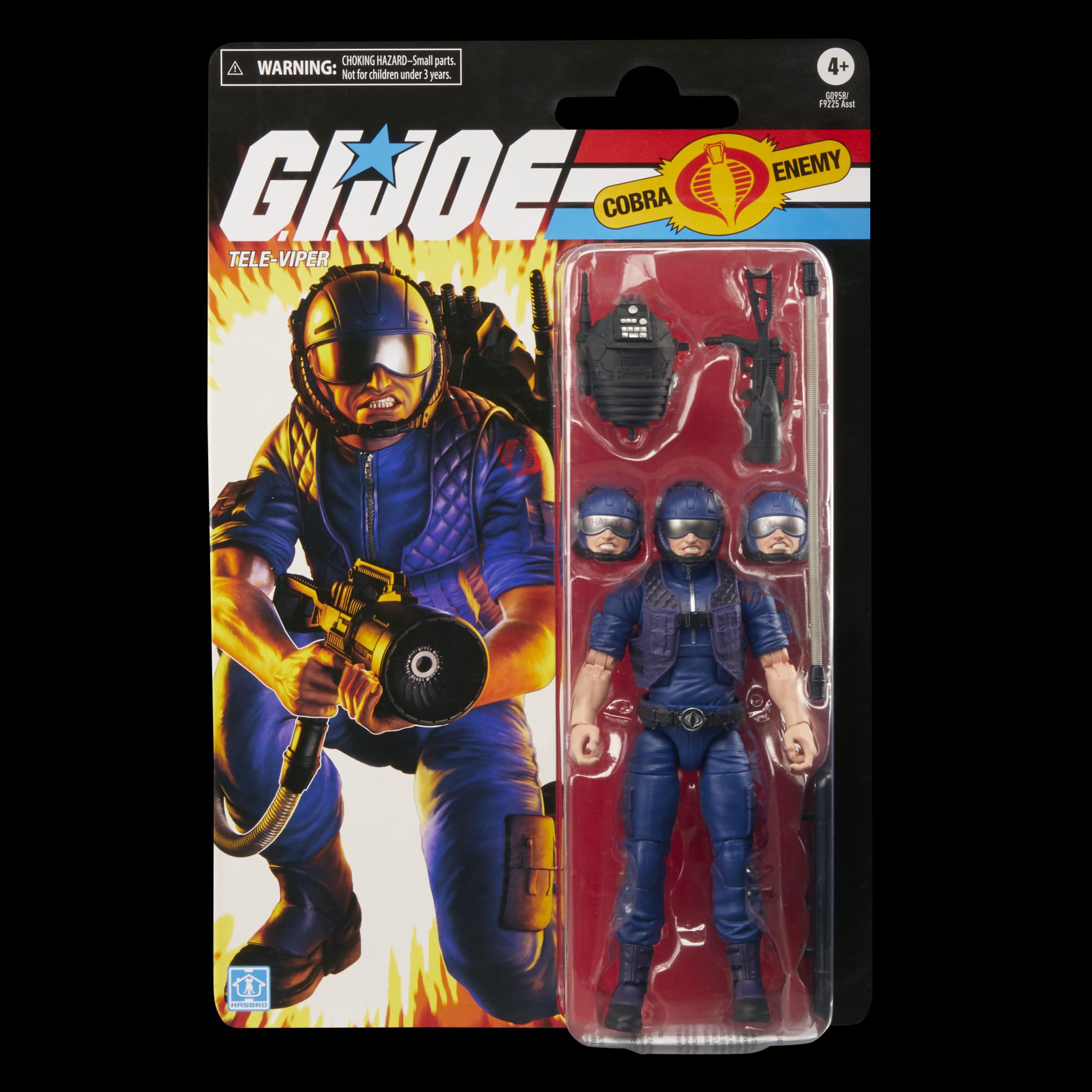 G.I. Joe Tele-Viper alternate visor-head highlights classic design details.