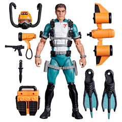 G.I. Joe Wet-Suit helmet with air hoses enhances authentic SEAL gear detail.