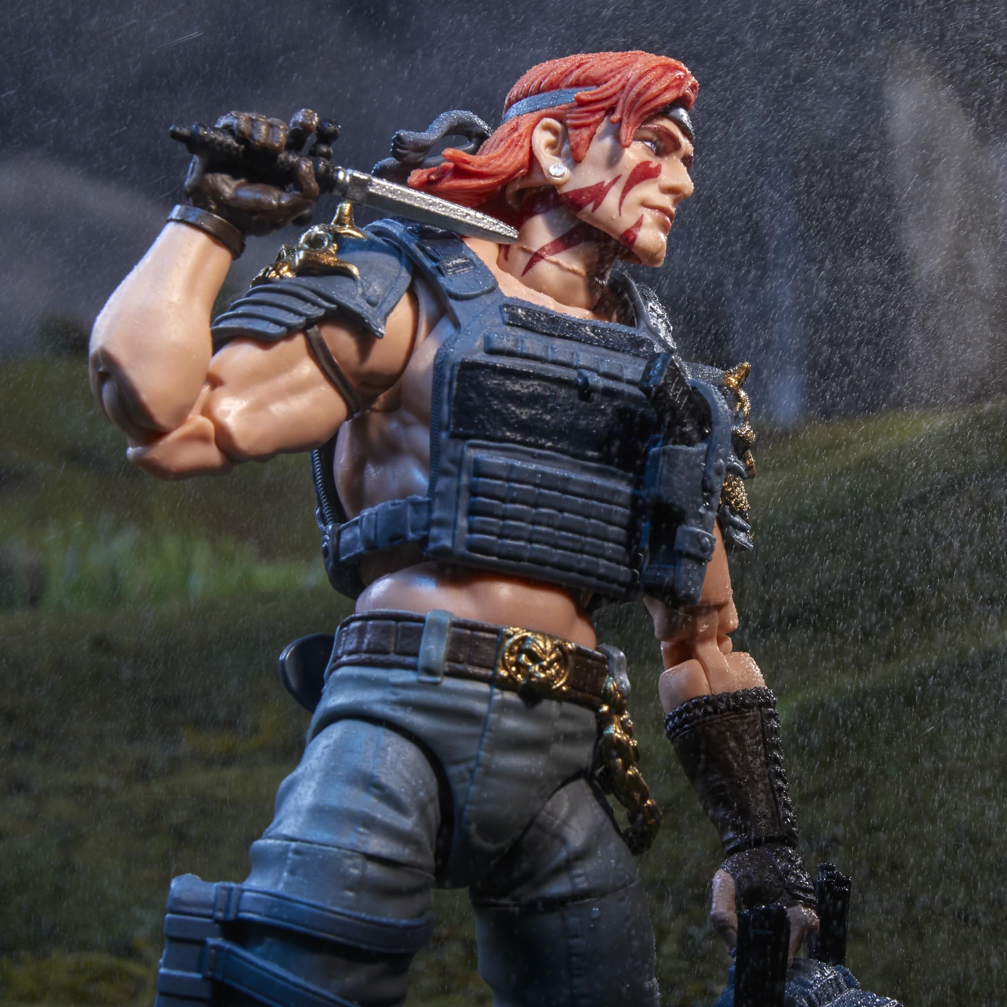 G.I. Joe Zandar knife set accessory ready for action pose setups