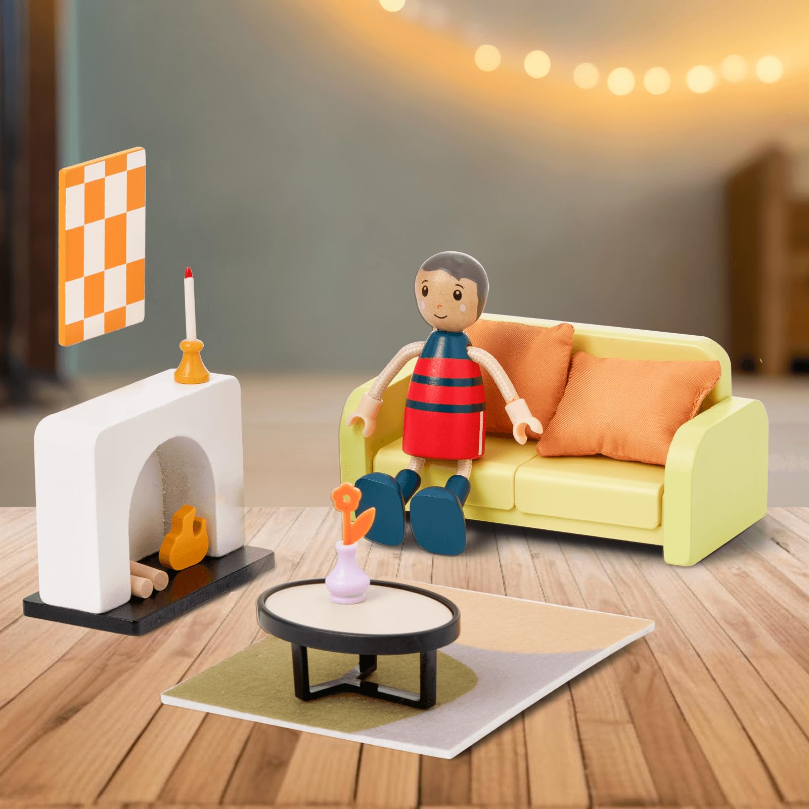 Giant bean 85pcs beech wood furniture details and materials