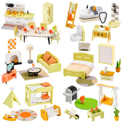 Giant bean 85pcs living room cabinet drawers for imaginative play