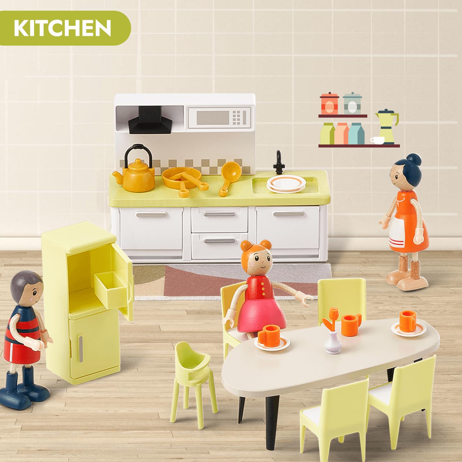 Giant bean 85pcs refrigerator door open for realistic kitchen scenes