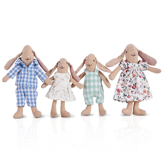 Giant bean Bunny dad doll with soft plush for imaginative play.