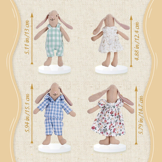 Giant bean bunny mom doll with removable clothes for mix-and-match stories.