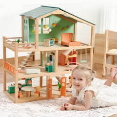 Giant bean dollhouse 32-piece furniture set supports creative room layouts