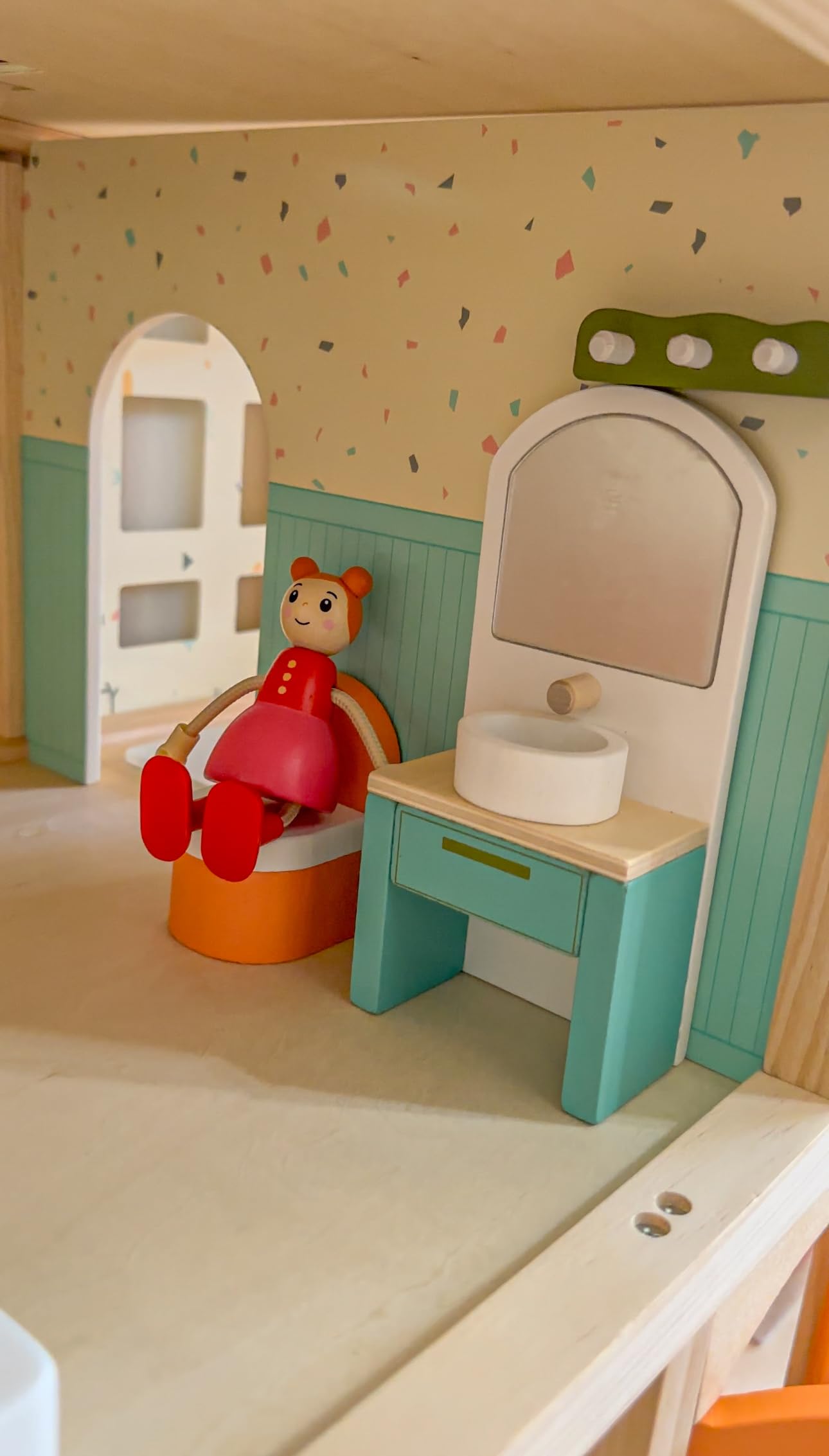 Giant Bean 26pcs dollhouse baby bed, scooter and rocking horse for adventures
