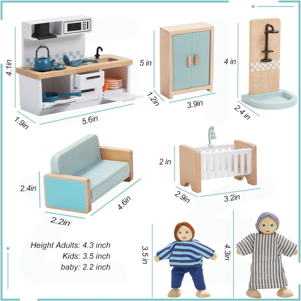 Giant Bean dollhouse five-room layout to spark complete play